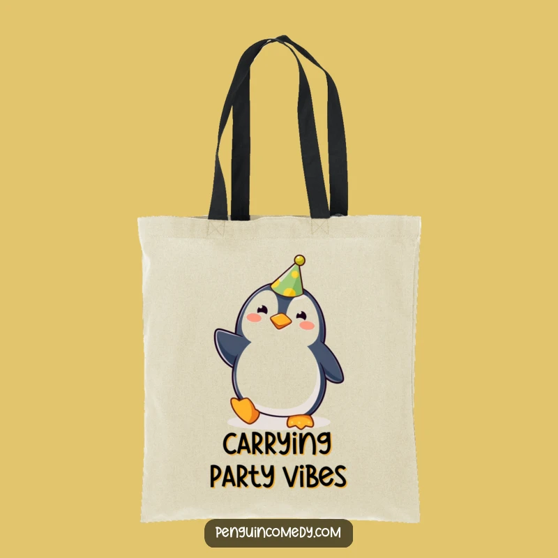 Funny Penguin Party Tote Bag: Carry Your Fun with This Adorable Waddler