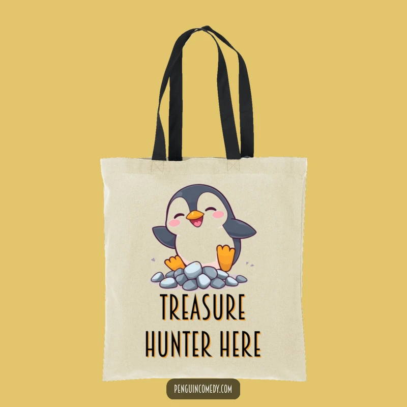 Funny Penguin Rocks Tote Bag - Shiny Hunter Accessory, Cute & Hilarious Gift!
