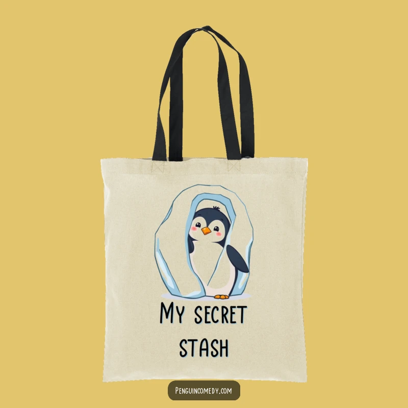Funny Penguin Peek Tote Bag - Curious Penguin Carryall Gift