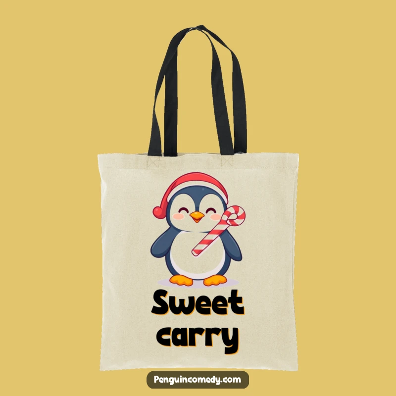 Funny Penguin Festive Tote Bag - Hilarious Holiday Shopping Accessory